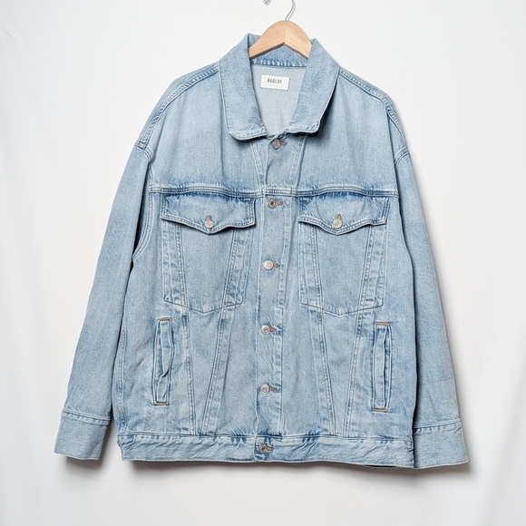 AGODLE Wayne Denim Jacket Small S Aritzia Revolve - Picture 12 of 13